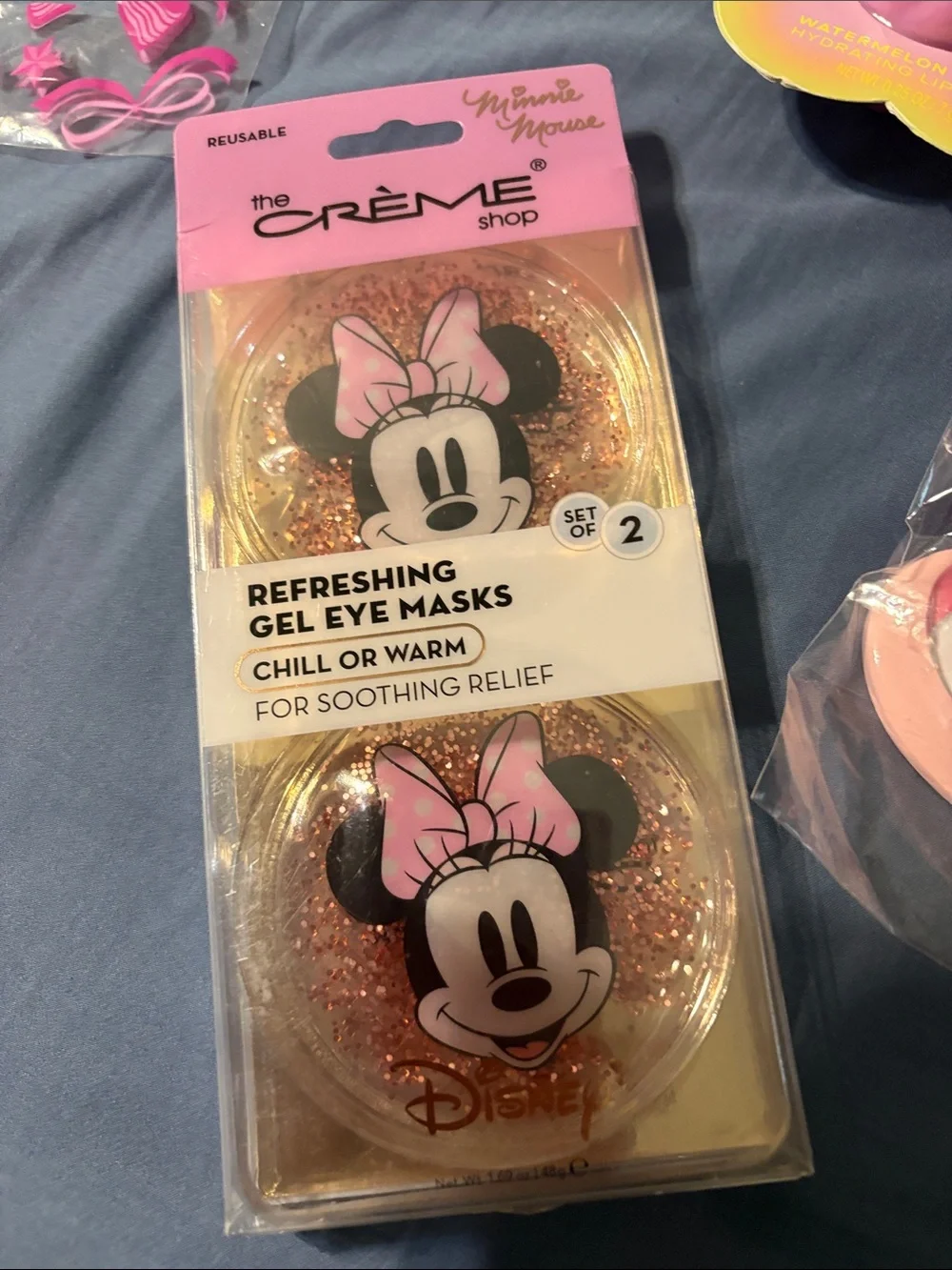 Disney Minnie Mouse Pink Cosmetic Bag with Matching Hair and Beauty Accessories